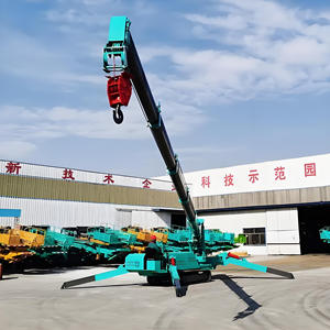 Grua Cingolata Mobile Idraulica Mini con Braccio Telescopico Girevole a 360 Gradi, Capacità di Sollevamento 3, 5, 6, 8, 10 Tonnellate, Altezza di Sollevamento 14m con Fly Jib - Product Image 1