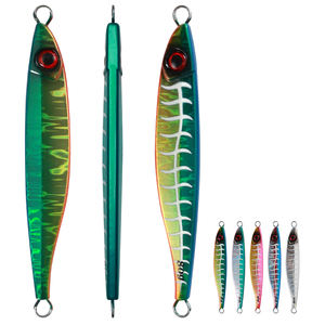 Aoclu เหยื่อจิ๊กโลหะความเร็วสูง40g 60g 80g 100G ลายกระดูกเรืองแสงฟอยล์สะท้อนแสงกัดขึ้นเรือตก<span class=keywords><strong>ปลา</strong></span>ทูน่าทะเล - Product Image 1