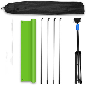 Écran vert pliable de 80 pouces 16:9 avec support, chromakey portable pour studio photo, vidéo, zoom, <span class=keywords><strong>YouTube</strong></span>, diffusion en direct - Product Image 4