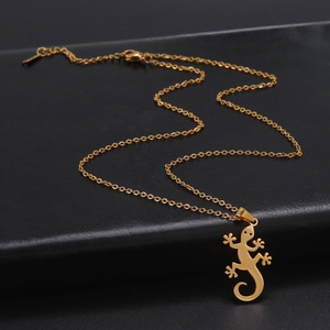 Lucky Lizard Gecko Collier pour Femmes En Acier Inoxydable Chaîne Collier De Mode Faune Reptile Bijoux <span class=keywords><strong>Salamandre</strong></span> Collier - Product Image 6