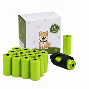 Sacs à déjections canines en plastique écologique avec distributeur, personnalisables avec logo, vente en gros, nouveaux produits pour animaux de compagnie 2026, rouleaux de sacs à excréments pour animaux de compagnie - Product Image 1