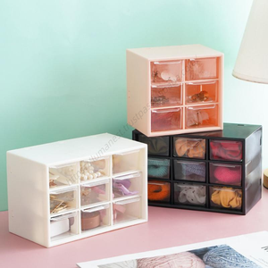Organizador de Escritorio Multifuncional de Plástico con 9 Compartimentos para Piezas Pequeñas, Mini Contenedores, para Hogar, Oficina, Cosméticos, Venta al Por Mayor - Product Image 1