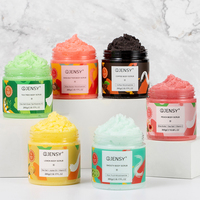 Sel moussant de marque privée exfoliant au sucre naturel exfoliant soins du corps nettoyant pour le corps blanchissant exfoliant pour le corps au beurre de karité et au citron biologique