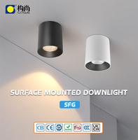 15w downlight monté en surface 2700-7000k couleur unique LED en aluminium sans scintillement monté en surface spot réglable