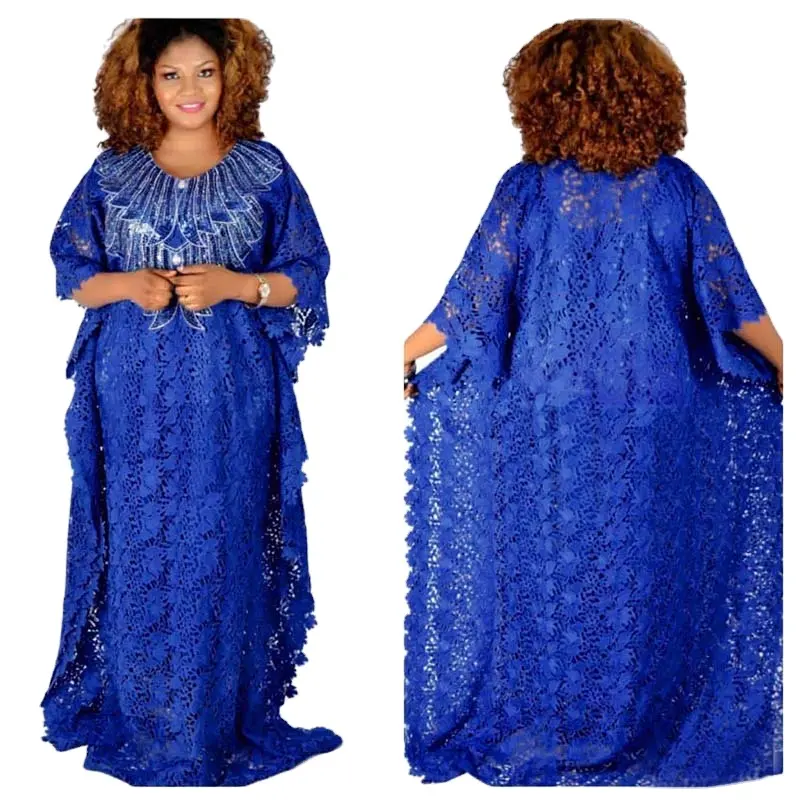فساتين دانتيل غير رسمية للسيدات على الطراز الأفريقي مقاس كبير فستان بأكمام طويلة عباية إسلامية