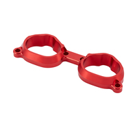 Pièce de fraisage d'usinage CNC en aluminium anodisé rouge personnalisé Collecteur d'admission en aluminium usiné CNC