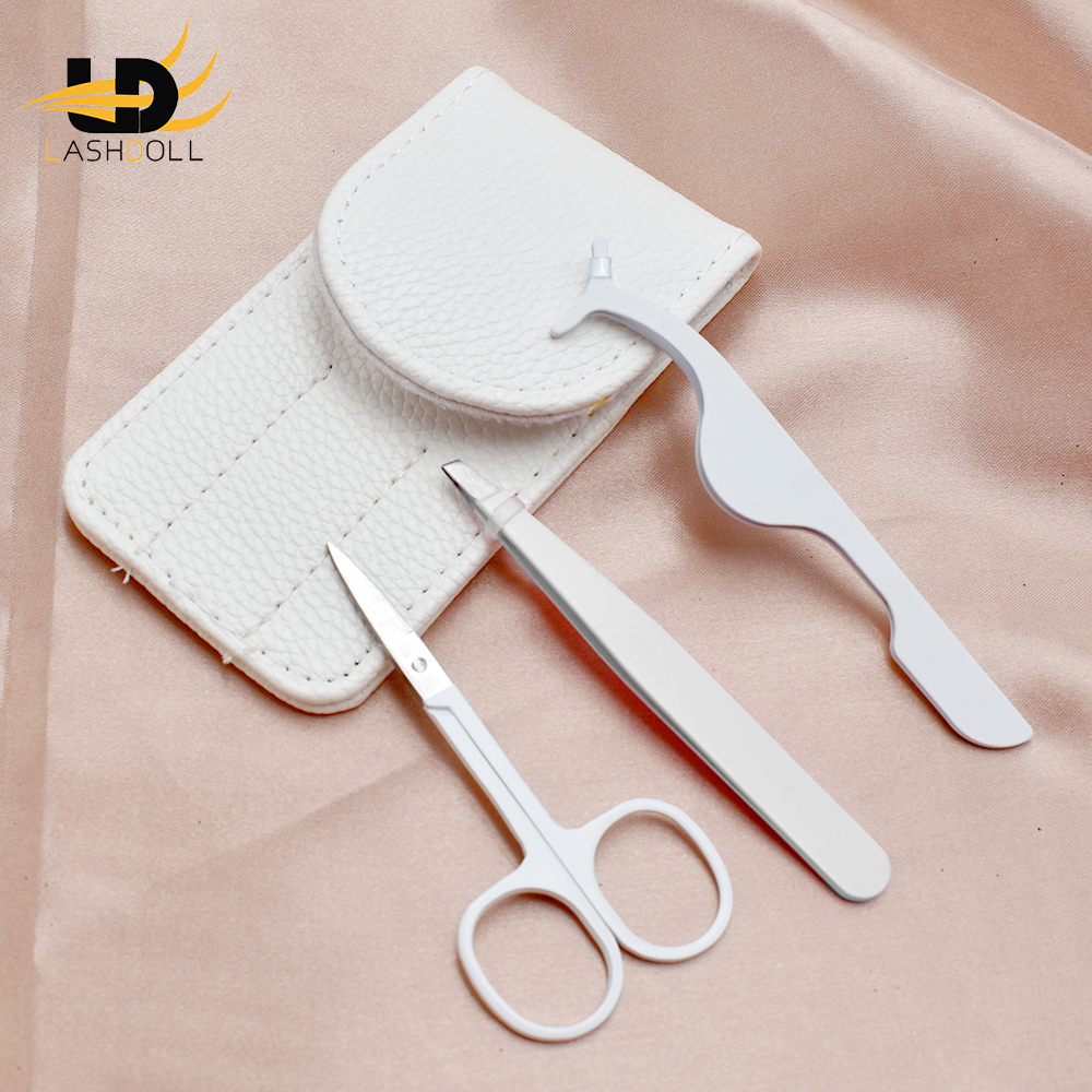 kit pince à épiler blanc