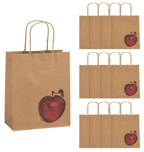 Tùy chỉnh sang trọng Kraft túi giấy cho nhà hàng Takeaway Thức Ăn Nhanh Mua sắm-logo riêng Bộ đồ ăn gối trắng sản phẩm gia dụng - Product Image 4