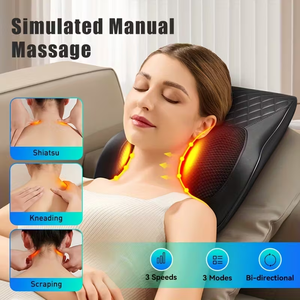 Oreiller de massage électrique intelligent pour le bas du cou et le dos, masseur multifonctionnel pour le dos et le cou - Product Image 2
