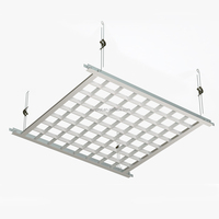 Système de plafond en grille d'aluminium, panneaux de plafond métalliques à cellules ouvertes pour les centres commerciaux, les bureaux, la conception d'intérieur commercial