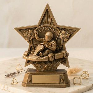 Trofeo de Resina Personalizado al por Mayor para Karting - Premio de Piloto de Carreras en Pose de <span class=keywords><strong>Victoria</strong></span> de Campeón - Product Image 6