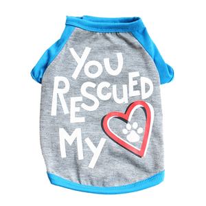 เสื้อกั๊กฤดูร้อนสำหรับสุนัขทำจากโพลีเอสเตอร์น่ารักพร้อมพิมพ์ลายเสื้อผ้าสัตว์เลี้ยงขนาดเล็กที่มีตัวอักษร "คุณช่วยชีวิตใจฉัน" สำหรับฤดูใบไม้ผลิ - Product Image 4