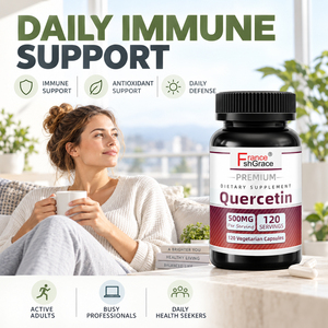Capsules de Quercétine Shecome Nutraceutique – Soutien du Système Immunitaire – 500 mg – 120 Capsules de Quercétine pour Adultes - Product Image 3