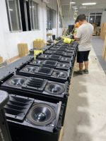 Sistema de Refuerzo de Sonido Profesional Portátil LASE LA-1 con Altavoces de Doble Línea de 6.5 Pulgadas para Uso en Exteriores y en el Hogar