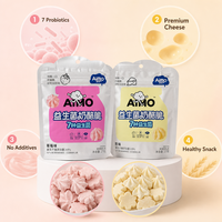 Aimo Gaufrettes au fromage croustillantes, saveur sucrée et fruitée, 27g, cuites à basse température, dessert protéiné au sucre, en boîte