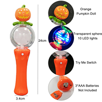 Baguette lumineuse citrouille LED colorée pour fêtes d'Halloween, événements festifs, cadeaux promotionnels et en gros