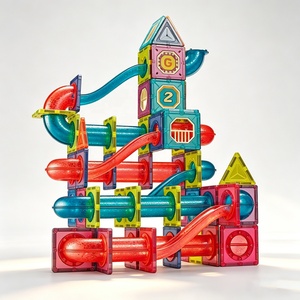 Piste <span class=keywords><strong>de</strong></span> billes <span class=keywords><strong>magnétique</strong></span> créative <span class=keywords><strong>de</strong></span> 7,5 cm, 52-145 pièces, blocs <span class=keywords><strong>de</strong></span> <span class=keywords><strong>construction</strong></span>, circuit <span class=keywords><strong>de</strong></span> billes, jouets éducatifs pour enfants, ensemble <span class=keywords><strong>de</strong></span> <span class=keywords><strong>construction</strong></span> STEM - Product Image 6