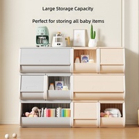 Armoire de rangement en plastique pour enfants et armoire à collations, organisateur de jouets pliable et bibliothèque pour salon et chambre