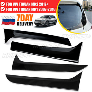 สปอยเลอร์หลังกระจกสีดำเงา พร้อมครีบข้างสำหรับตกแต่ง VW Tiguan MK2 ปี 2017 2018 2019 2020+ / MK1 ปี 2007-2016 สีดำเงา 2 ชิ้น - Product Image 1