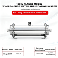 Filtre à eau compact 600L/H à ultrafiltration par membrane en alliage de PVC pour usage domestique quotidien en appartement