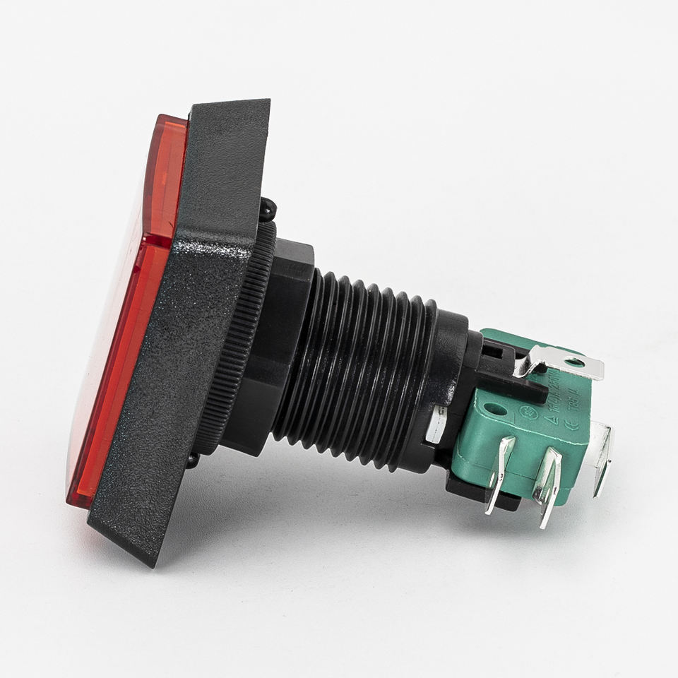 Wenzhou Push Button Switch Electrical Big Square Arcade Lanboo Push Button Arkade Switch 15 Amp With Multiple Led Color