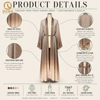 Öffnen Sie Abaya Kleid Neueste Design Dubai Muslim mit einem frei passenden Schal