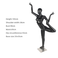Mannequin de présentation de vêtements de sport et de yoga, modèle féminin, corps entier, pose autonome, vitrine