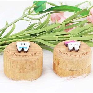Caja de hadas de los dientes para niñas y niños, caja de dientes bonita de madera, almacenamiento de dientes perdidos para niños, caja de recuerdo de dientes caídos, regalo - Product Image 3