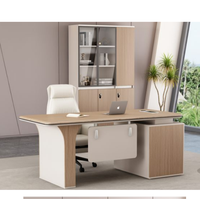 Table et chaise de bureau exécutif modernes et durables en bois avec rangement mural pour usage domestique/commercial