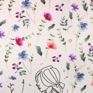 Funda Protectora Acolchada de Lona con Diseño Floral Personalizado para Lector Electrónico, con Bolsillo Frontal, Estilo Bolso, con Asa y Logotipo, para Regalo - Product Image 4