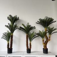 Palmier Sago Artificiel pour Décoration Intérieure, Plante Cycad Artificielle de Diverses Tailles pour Hôtels, Centres Commerciaux et Aménagements Paysagers - Vente en Gros en Ligne