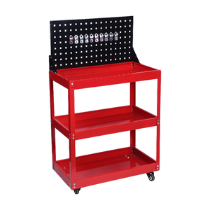 Orta Boy Metal Alet Arabası Atölye Depolama Dolabı Arka Panel Saplı Dört Tekerlekli - Product Image 3