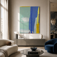 Peinture à l'huile abstraite moderne, faite à la main par un artiste professionnel, taille et couleur personnalisées, provenant d'une usine de peinture.