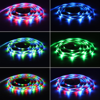 Lampu setrip led usb RGB dekorasi Interior, lampu dekorasi Natal latar belakang led, lampu setrip led usb, gigi biru