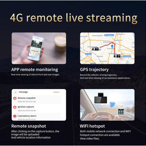Cámara para Auto JXD 2K Ultra HD de Doble Lente, 4G LTE, Pantalla Táctil, Visión Nocturna, Control por Aplicación, Montaje en Parabrisas - Product Image 4