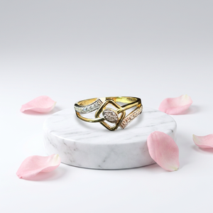 Elegant 18K Gold Cocktail <b>Ring</b> Modern Twisted Design Luxury Stylish Womens Jewelry Daily Wear Special Occasions Wedding Styleup - Product Image 2