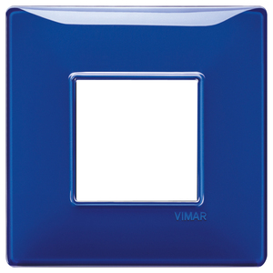 Vimar Wall <b>Switch</b> Plate 14.5x9.5 Cm Blue Glass Finish - Product Image 1