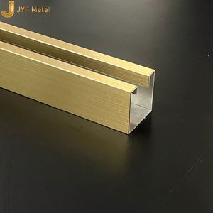 LL420 Modern Stainless Steel U-Shaped Groove Decorative Edging Strip 304 Waterproof Background Wall <b>Ceiling</b> Black Apartment - Product Image 2