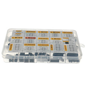 XL IC assortimento di Chip 150 pezzi, opamp, oscillatore, pwm, PC817, NE555, LM358, LM324, JRC4558, LM393, LM339, NE5532, LM386, TDA2030 - Product Image 1