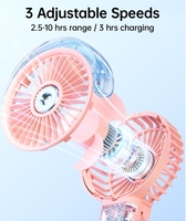 Ventilateur portable pliable, climatiseur à brume d'eau, ventilateur à main rechargeable par USB, pendentif collier 180. Ventilateur pliable