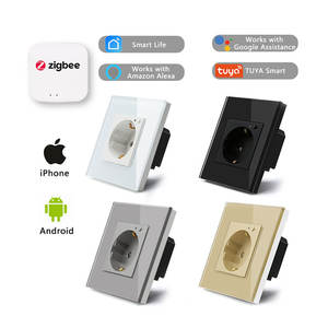 MVAVA-enchufe con marco de vidrio para el hogar, toma de corriente con control de aplicación tuya, zigbee, 86mm, compatible con la UE - Product Image 1