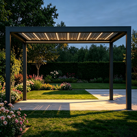 Pergola extérieure en alliage d'aluminium sur mesure OEM&ODM, design moderne pour villa, jardin, terrasse, balcon, écologique et durable