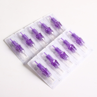 CJMIO 20 pièces/boîte Aiguilles de tatouage jetables violettes Round Shader 0.18mm 0.25mm 0.30mm 0.35mm Liner RL RS SMP/PMU