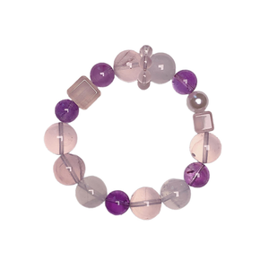 Pulsera de Amatista Natural, Diseño Original Más Vendido <span class=keywords><strong>para</strong></span> el Año del Fuego Morado, Cuarzo Rosa <span class=keywords><strong>para</strong></span> la Buena Fortuna, Venta al Por Mayor - Product Image 5