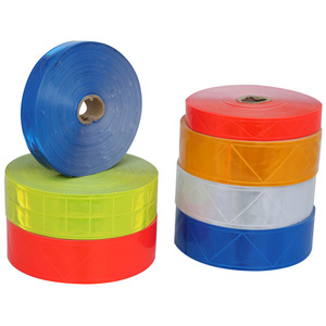 Tùy chỉnh khả năng hiển thị cao biển rô vi lăng trụ chống lạnh phản quang PVC Dây đeo băng cho may trên vest - Product Image 2