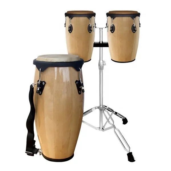 Hoge Kwaliteit Bongo Drum Set Met Stemsleutel Professionele Houten Percussie-instrument Voor Beginner Volwassenen Kids