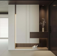 Meuble à chaussures moderne en bois Yi Gui, écologique, durable, modulaire, réglable, 6 étagères, capacité 50+ paires, pour salon, hôtel, montage au sol