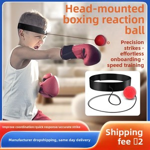 Nouveau produit : Balles de réflexe de boxe avec bandeau, rebondissantes, pour le soulagement du stress, l'entraînement sportif de vitesse et la réaction au combat - Product Image 5