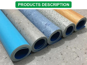 Rouleau de revêtement de sol commercial en vinyle PVC avec support en maille bleue de 1,0 mm, <span class=keywords><strong>tapis</strong></span> de sol industriel, revêtement de sol en plastique, feuille de linoléum - Product Image 5