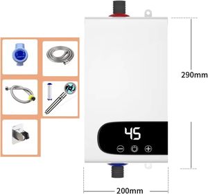 Calentador de Agua Eléctrico Instantáneo de 220v, sin Tanque, para Baño, Ducha, Cocina y Hogar - Product Image 2